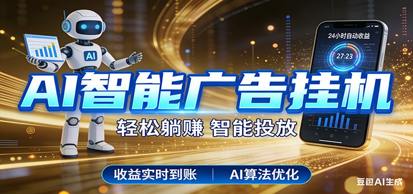 智能广告挂机新时代，利用碎片化时间实现稳定被动收益，AI帮你持续盈利-快名资源网