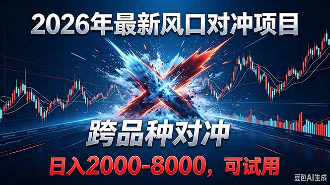 2026创业新风口！最新对冲！跨品种对冲！日收益2000-6000+-快名资源网