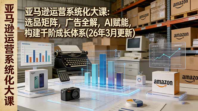 亚马逊运营系统化大课：选品矩阵，广告全解，AI赋能，构建千阶成长体系(26年3月更新-快名资源网