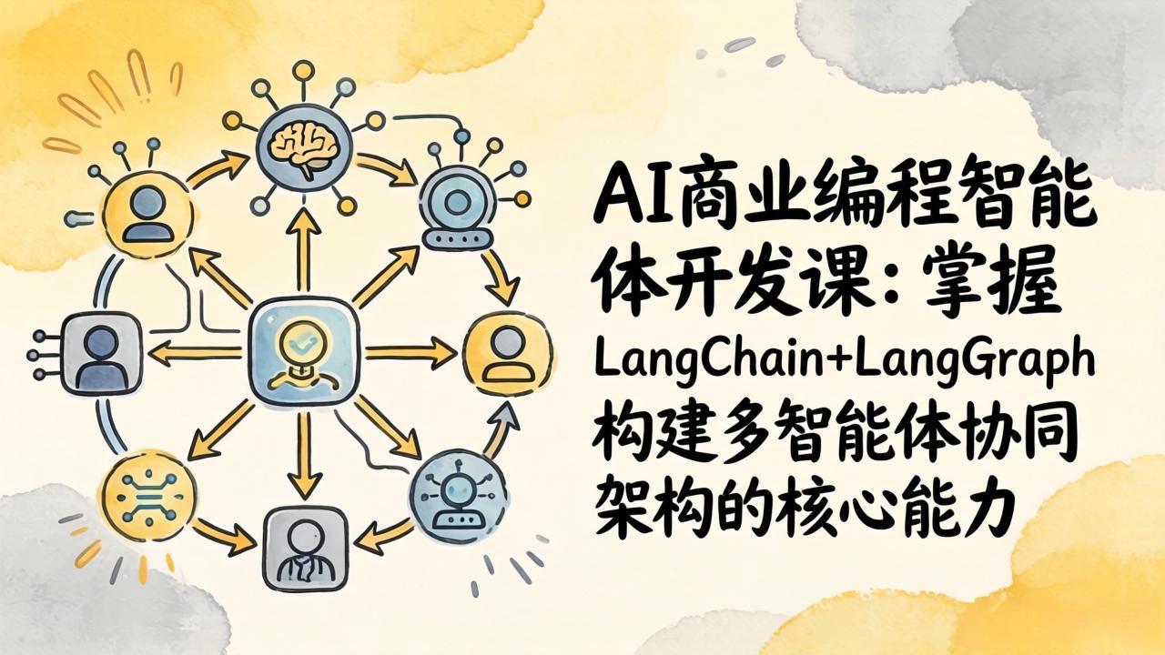 AI商业编程智能体开发课：掌握LangChain+LangGraph构建多智能体协同架构的核心能力-快名资源网