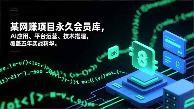 网赚项目永久会员库，AI应用、平台运营、技术搭建，覆盖五年实战精华-快名资源网