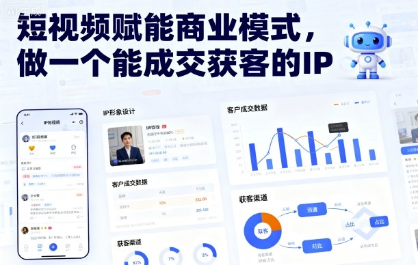 短视频赋能商业模式，做一个能成交获客的IP(更新)-快名资源网