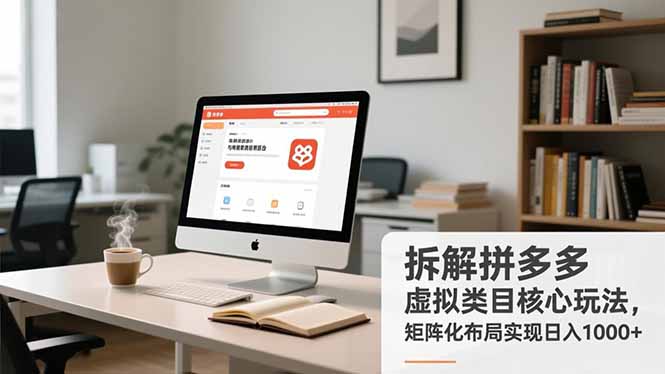 拆解拼多多虚拟类目核心玩法，矩阵化布局实现日入1000+-快名资源网