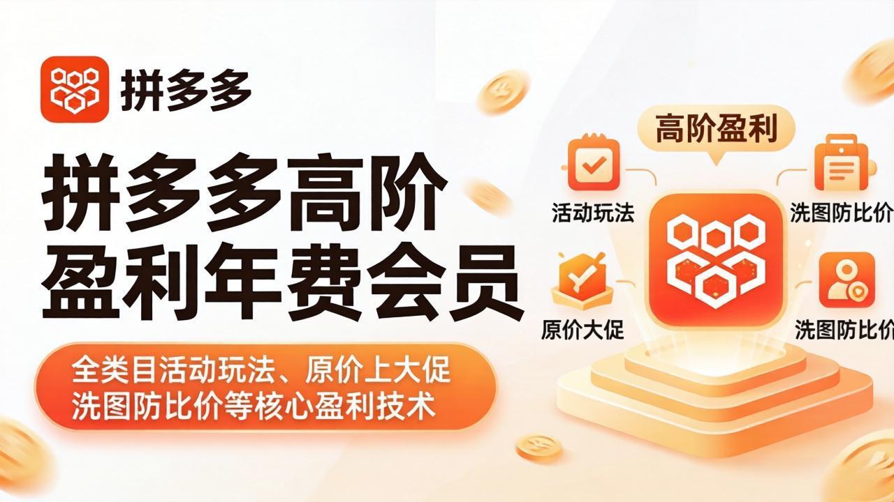 拼多多高阶盈利年费会员(更新4月19-快名资源网