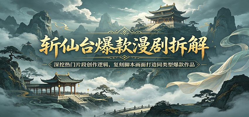 斩仙台爆款漫剧拆解：深挖热门片段创作逻辑，复刻脚本画面打造同类型爆款作品-快名资源网