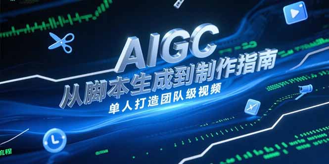 AIGC视频制作指南，从脚本生成到剪辑全流程，单人打造团队级视频-快名资源网