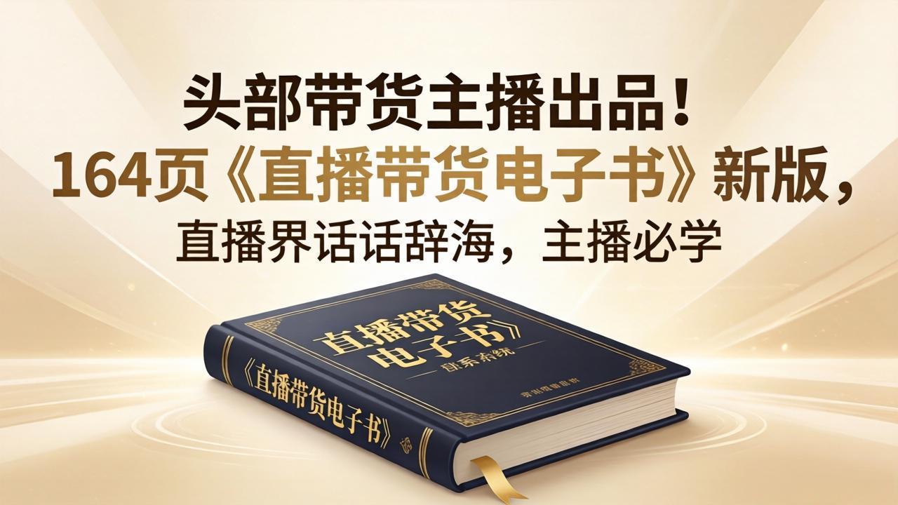 头部带货主播出品！164页《直播带货电子书》新版，直播界话术辞海，主播必学-快名资源网