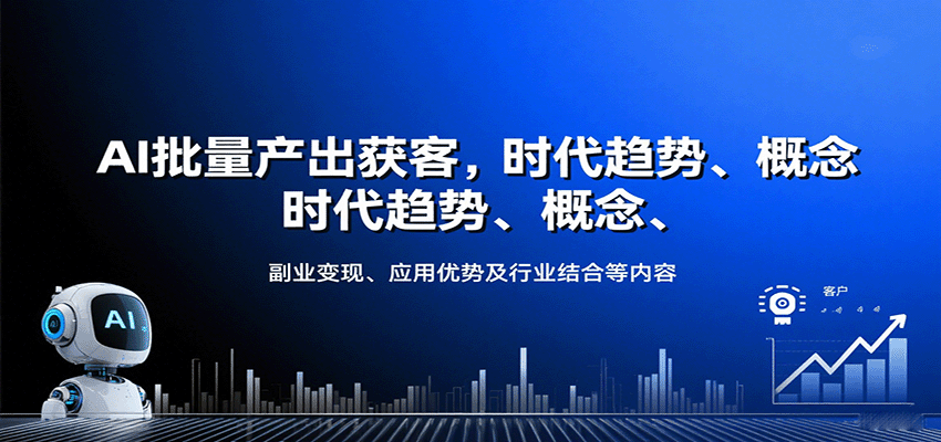 AI批量产出获客，时代趋势、概念、副业变现、应用优势及行业结合等内容-快名资源网
