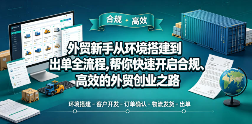 外贸新手从环境搭建到出单全流程，帮你快速开启合规、高效的外贸创业之路-快名资源网