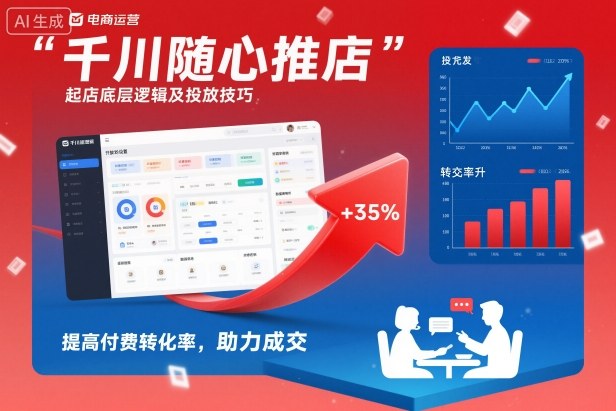 千川随心推起店底层逻辑及投放技巧，提高付费转化率，助力成交-快名资源网