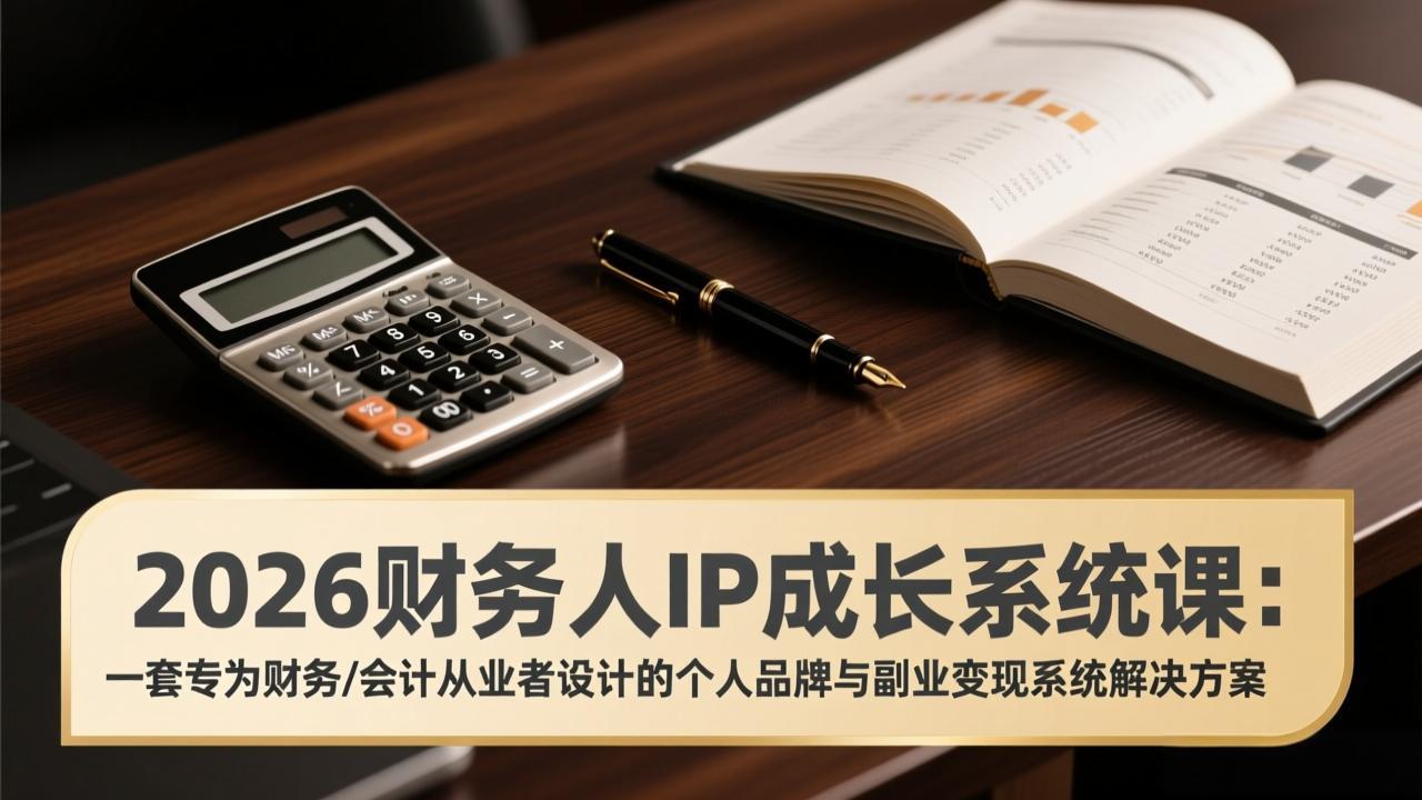 2026财务人IP成长系统课：一套专为财务/会计从业者设计的个人品牌与副业变现系统解决方案-快名资源网
