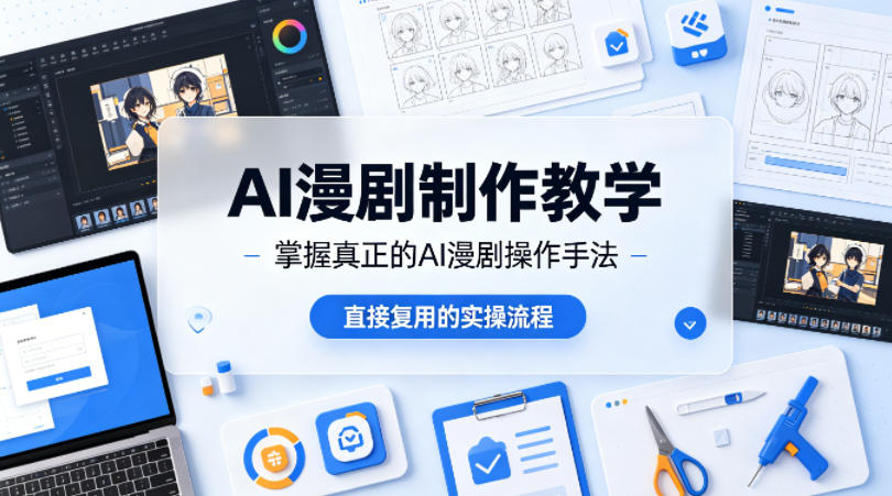 AI漫剧制作教学，带你掌握真正的AI漫剧操作手法，直接复用的实操流程-快名资源网