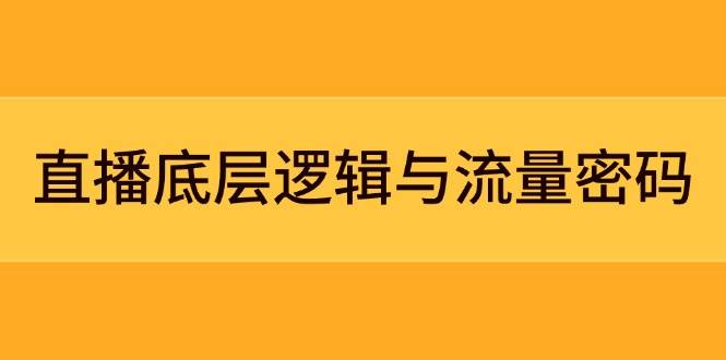 直播底层逻辑与流量密码：定位模型+案例拆解，急速流承接与数据优化全攻略-快名资源网
