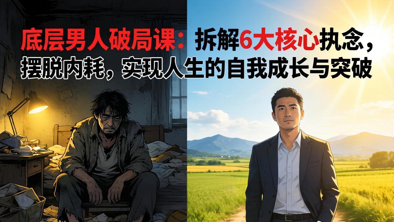 付费文章：底层男人破局课：拆解 6 大核心执念，摆脱内耗，实现人生的自我成长与突破-快名资源网