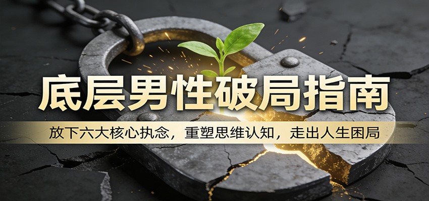 底层男性破局指南：放下六大核心执念，重塑思维认知，走出人生困局-快名资源网