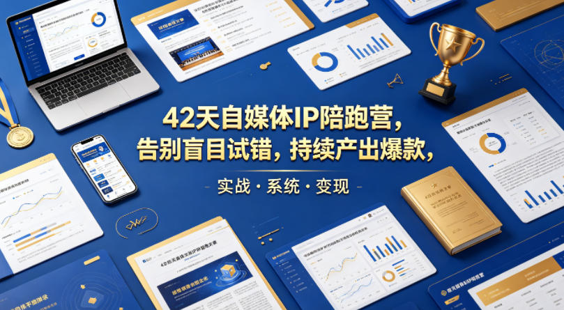 42天自媒体IP陪跑营，告别盲目试错，持续产出爆款，实战·系统·变现(更新2026)-快名资源网